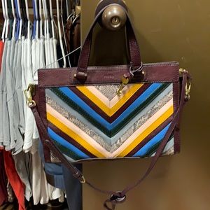 Large fossil brand satchel